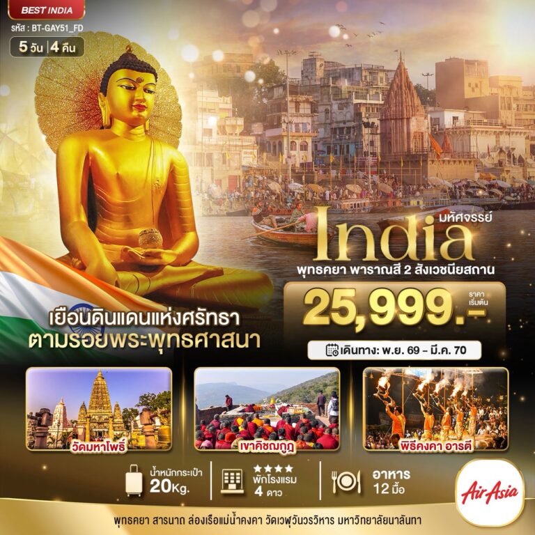 ภาพปก มหัศจรรย์…INDIA พุทธคยา พาราณสี 2 สังเวชนียสถาน