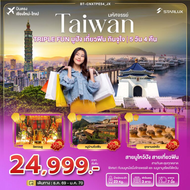 ภาพปก มหัศจรรย์ TAIWAN TRIPLE FUN มูปัง เที่ยวฟิน กินจุใจ