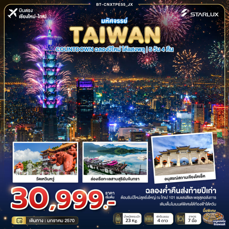 ภาพปก มหัศจรรย์ TAIWAN COUNTDOWN ฉลองปีใหม่ ใต้แสงพลุ